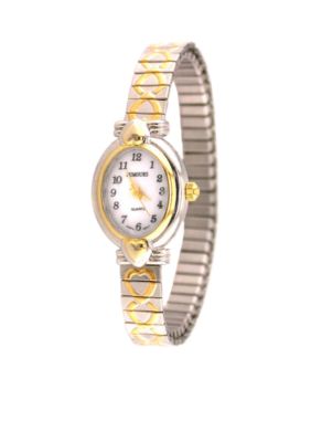 Kim Rogers Women's Two Tone Heart Expansion Watch