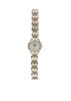 Kim Rogers Women's Two Tone Roman Numeral Link Watch