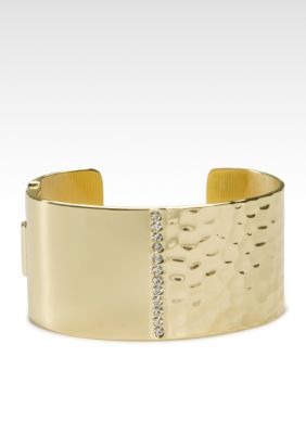 Kristin Davis Gold Polished and Hammered Cuff