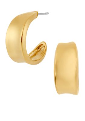 Robert Lee Morris Small Concave Hoop Earrings