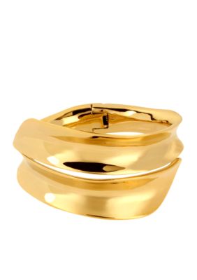 Robert Lee Morris Concave Hinged Bangle Bracelet