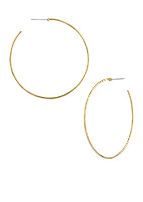 Robert Lee Morris Large Hammered Wire Hoop Earrings