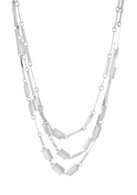 Robert Lee Morris Rectangle Link Illusion Necklace