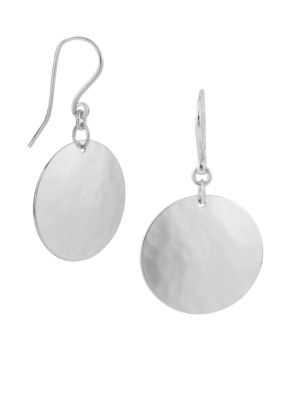 Robert Lee Morris Hammered Disc Drop Earrings