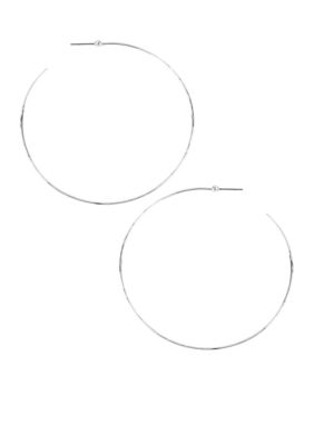 Robert Lee Morris Large Hammered Wire Hoop Earrings