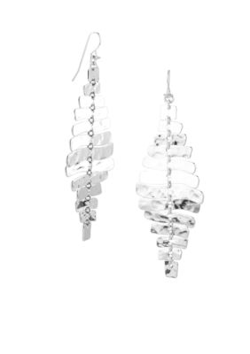 Robert Lee Morris Sculptural Rectangle Linear Earrings