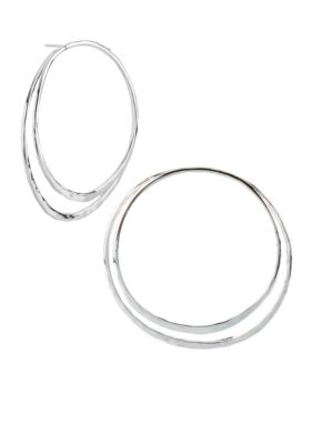 Robert Lee Morris Hammered Double Hoop Earrings