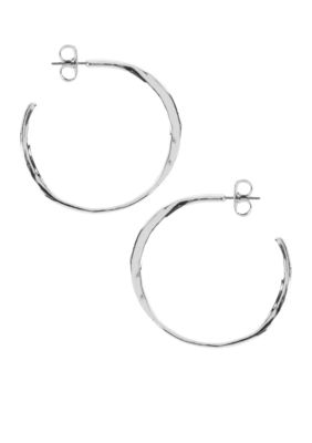 Robert Lee Morris Hammered Open Hoop Earrings