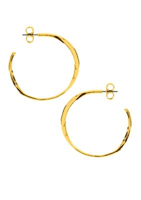 Robert Lee Morris Hammered Open Hoop Earring