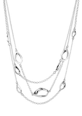 Robert Lee Morris Sculptural Link Multi Row Necklace