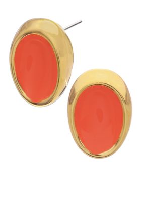 Robert Lee Morris Coral Oval Stud Earring