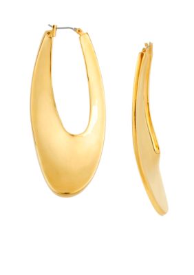Robert Lee Morris Sculptural Oval Hoop Earring