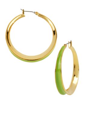 Robert Lee Morris Lime Green Hoop Earring