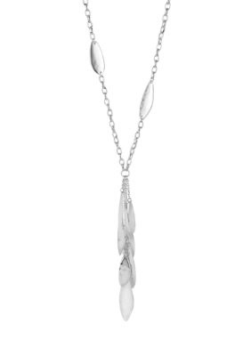 Robert Lee Morris Silver Petal Y-Shaped Necklace