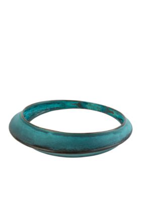 Robert Lee Morris Blue Patina Sculptural Bangle Bracelet