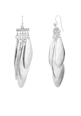 Robert Lee Morris Silver Petal Chandelier Earring