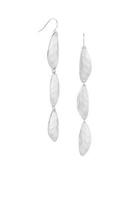 Robert Lee Morris Silver Petal Linear Earring