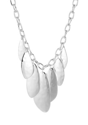 Robert Lee Morris Silver Petal Frontal Necklace