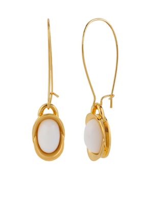 Robert Lee Morris White Oval Drop Earring
