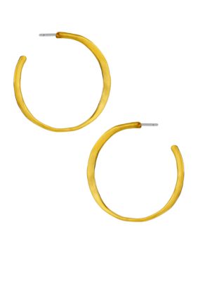 Robert Lee Morris Hammered Sculptural Hoop Earring