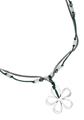 Nine West Vintage America Collection Multi-Stand Flower Pendant Necklace