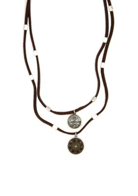Nine West Vintage America Collection Double Pendant Necklace