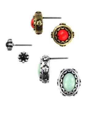 Nine West Vintage America Collection Trio Earring Set
