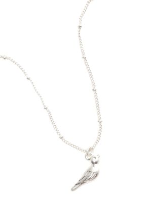 Nine West Vintage America Collection Puff Bird Pendant in Oxidized Silver