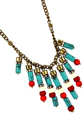 Nine West Vintage America Collection Shaky Frontal Necklace