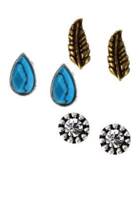 Nine West Vintage America Collection Pierced Stud Earring Trio