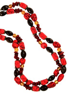 Nine West Vintage America Collection Multi Row Collar Necklace