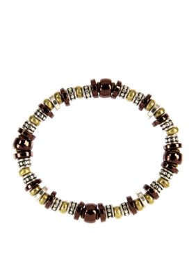 Nine West Vintage America Collection Tri-Color Bead Stretch Bracelet