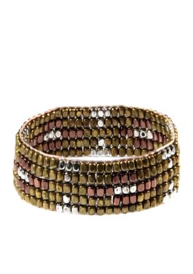 Nine West Vintage America Collection Beaded Stretch Bracelet
