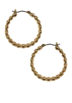 Nine West Vintage America Collection Beaded Hoop Earrings