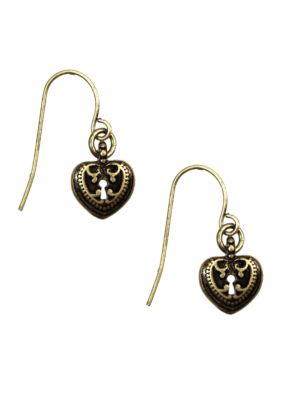 Nine West Vintage America Collection Heart Drop Earrings