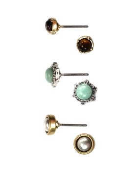 Nine West Vintage America Collection Pierced Stud Earring Trio