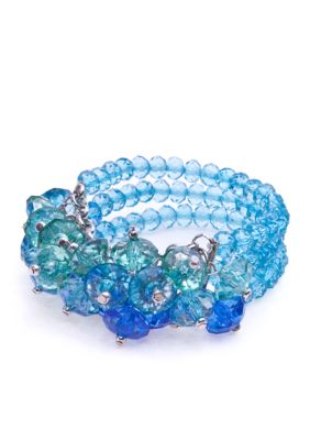 New Directions&reg; Aqua Cluster Stretch Bracelet