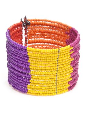 New Directions Multi Seed Bead Cuff Bracelet