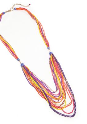 New Directions Multi Strand Seed Bead Necklace