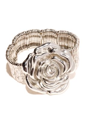 New Directions Single Rose Stretch Bracelet