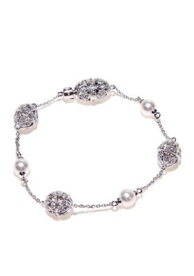 Nadri Filigree in Pearl Bracelet