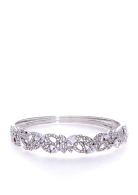 Nadri Open Work Cubic Zirconia and Crystal Bangle
