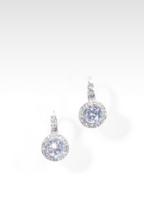 Nadri Pave Circle Leverback Earrings