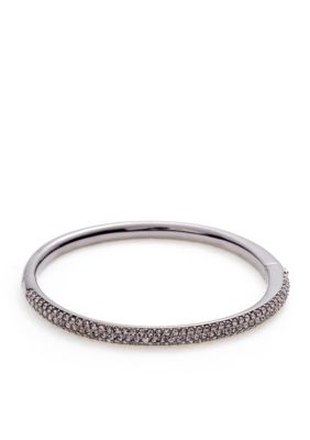 Nadri Pave Black Crystal Bangle Bracelet