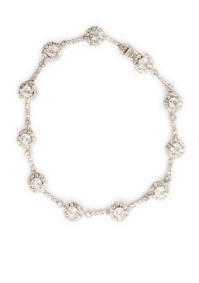 Nadri Cubic Zirconia and Crystal Framed Bracelet
