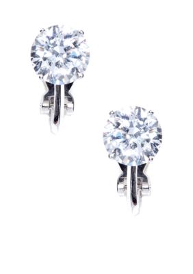 Nadri Clip Cubic Zirconia Stud Earring