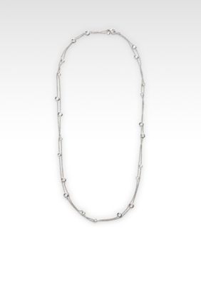 Nadri Long Bezel Chain Necklace