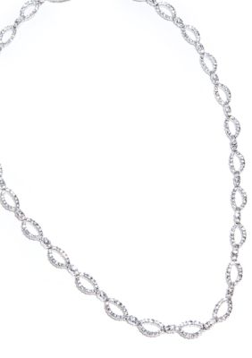 Nadri Pave Oval Link All Around Necklace