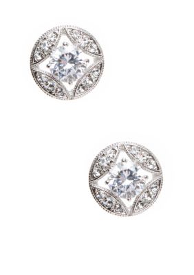 Nadri Stone Links Stud Earring
