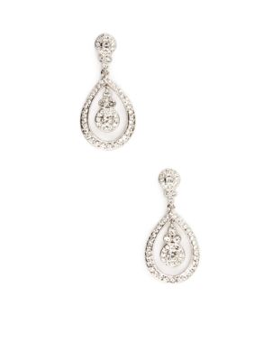Nadri Open Round Drop Earrings